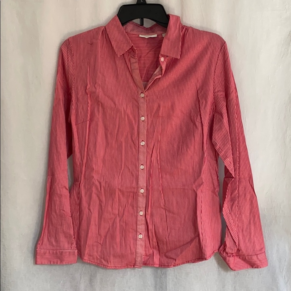 Red striped button down